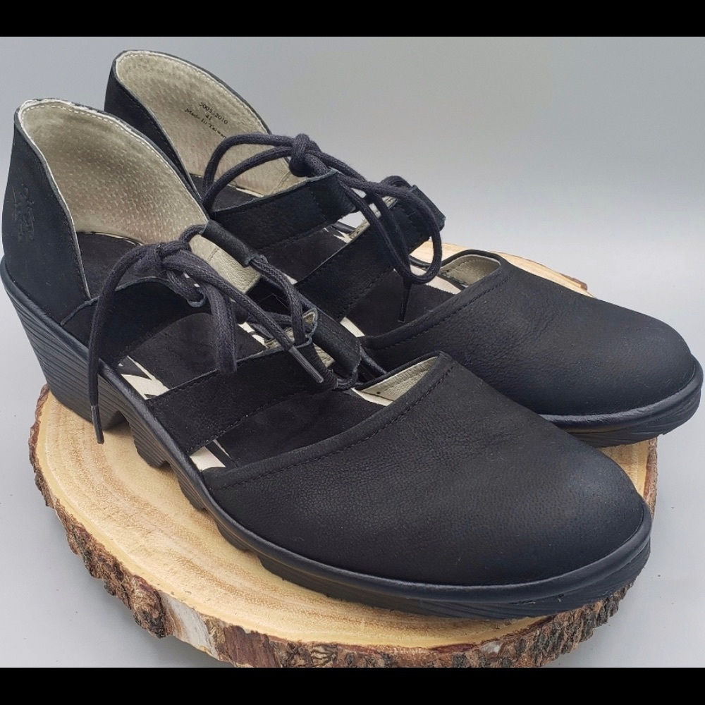 FLY LONDON Poma Cupido Wedge Sandals Euro 41 US 10